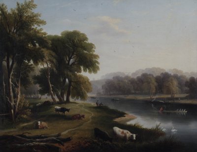 Vista del Támesis en Twickenham, 1820 de William Havell